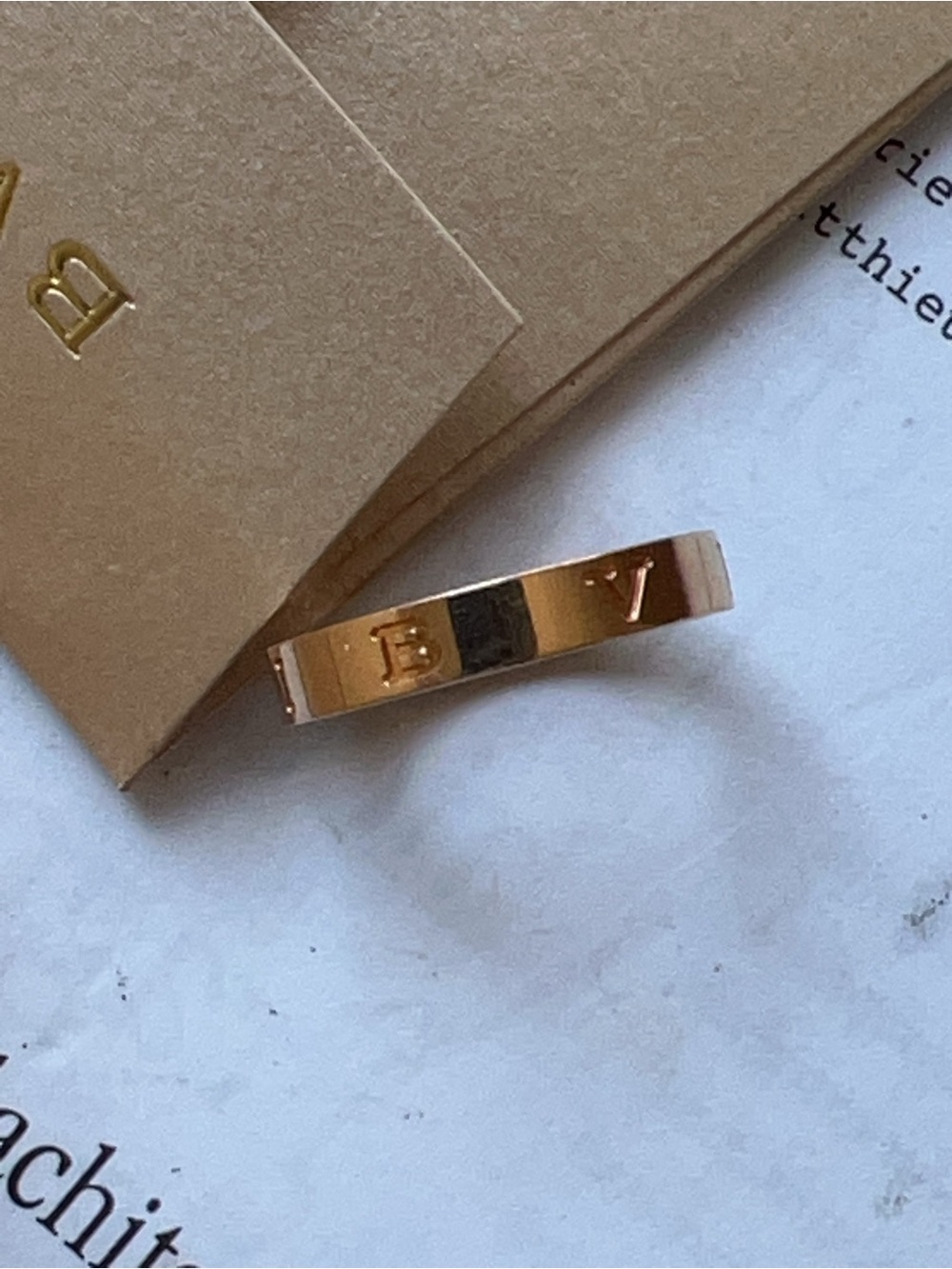 Bvlgari B.zero1 Essential Band Ring in Gold, Size 59